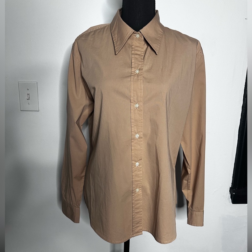 GAP Women's Beige Button Down Shirt